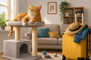 יוצאים לסופ״ש? הדברים שיכולים לעזור לחתול להרגיש רגוע יותר בבית